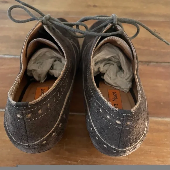 Miz Mooz Women’s ‘Lance' Lace Up Oxford Ankle Platform Booties - Brown Suede - 7 - Picture 9 of 12